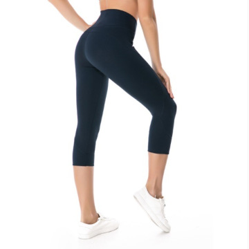 Wolesale 3/4 Length Women Push up Compression Sports Yoga Leggings